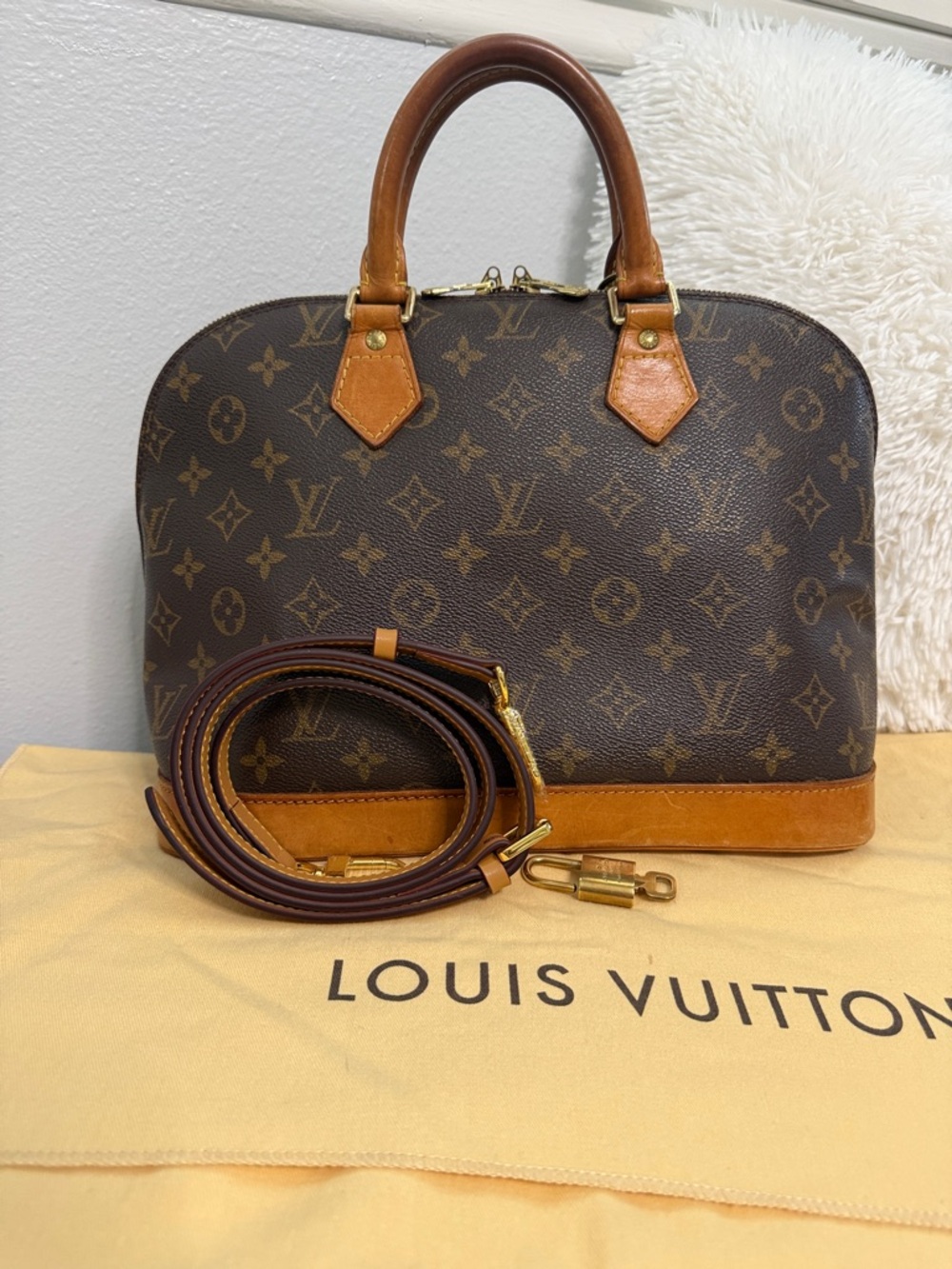 Louis Vuitton Alma PM- including generic Vachetta strap, dustbag & 🔐 #307